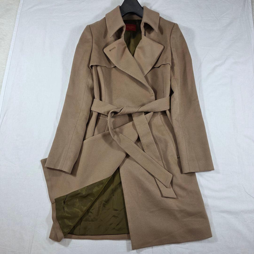 【美品　カシミヤ100%】デプレ　チェスターコート　コロンボ　ベルト　Aライン