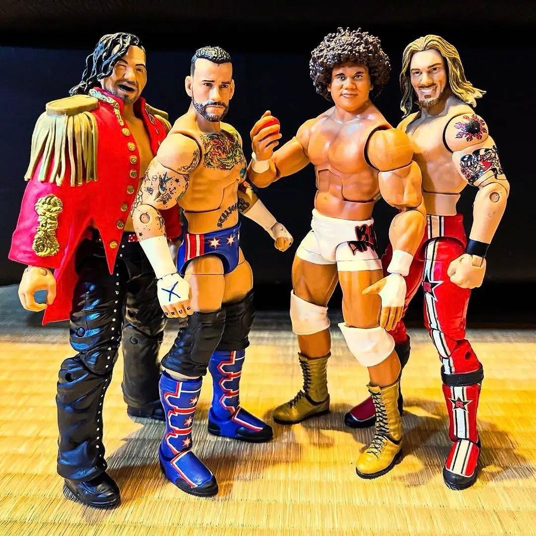 CMパンク 中邑真輔 エッジ カリート WWE フィギュア 4体セット マテル