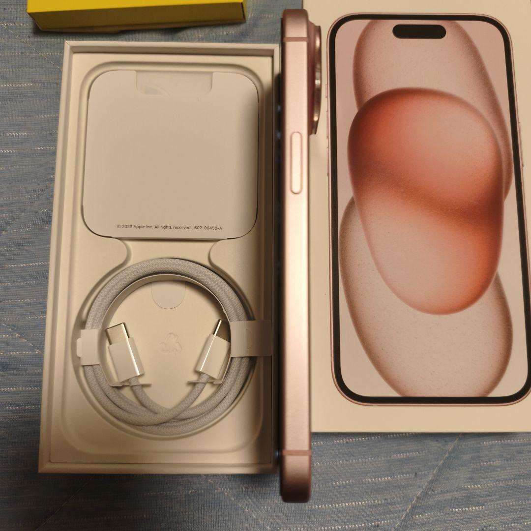 値下げ【美品】Apple iPhone 15ピンク　電池残量89%