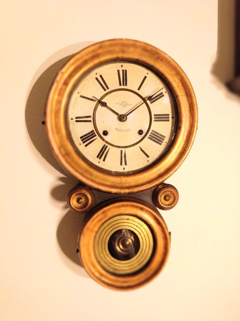 柱時計　精工舎　だるま時計　アンティーク　ユンハンス　昭和レトロ　ゼンマイ