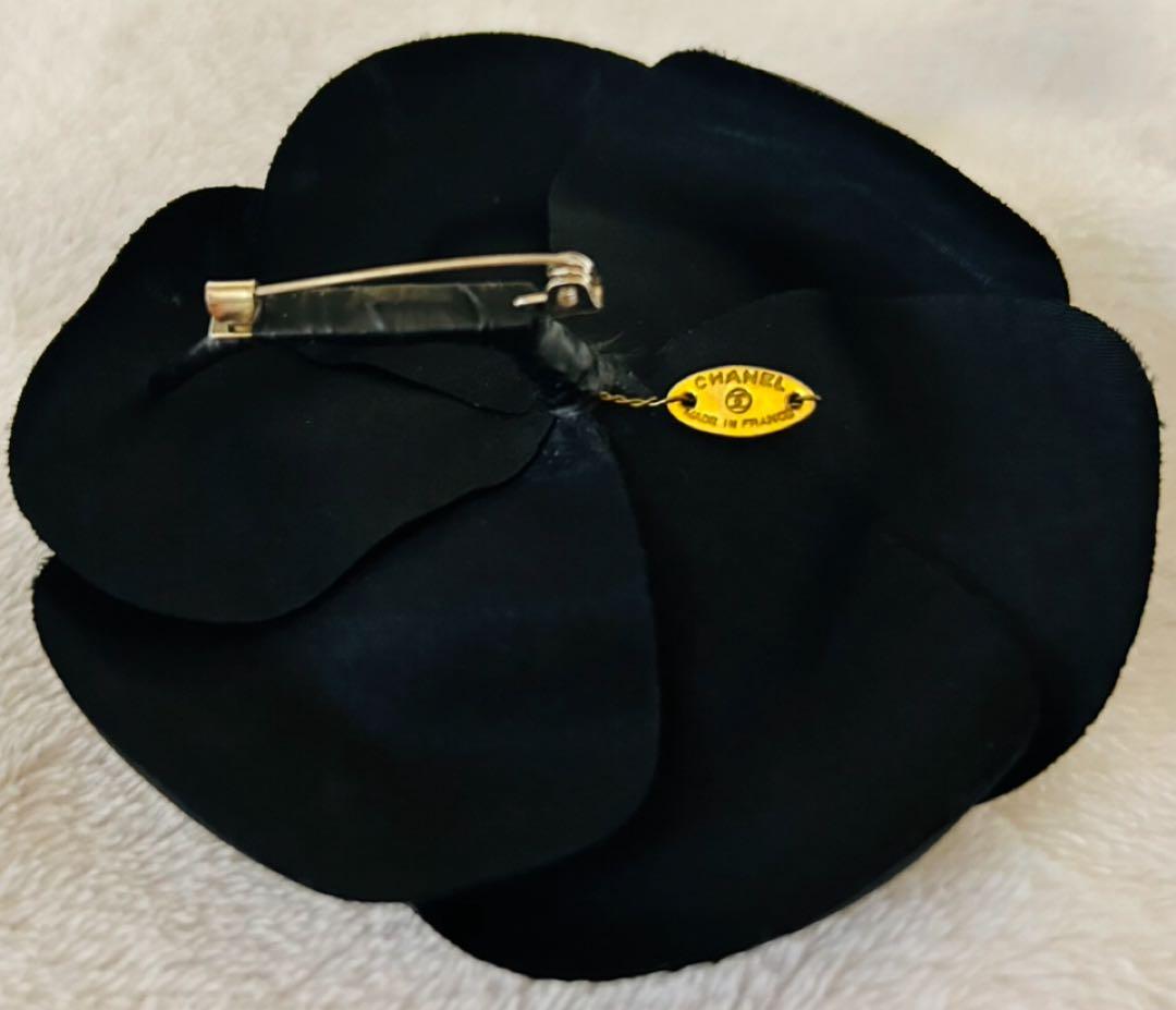 【CHANEL】シャネル◆花モチーフ◆カメリア ◆ブラック◆コサージュ