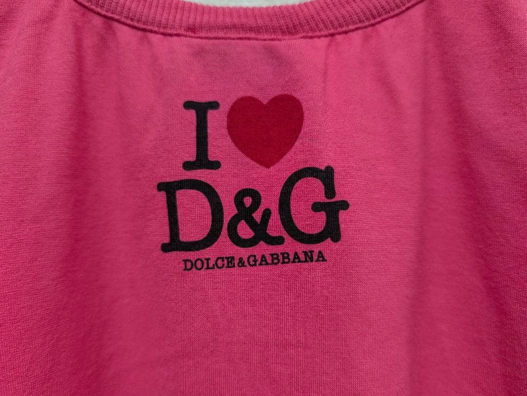 D&G ドルチェ&ガッバーナ ラインストーン タンクトップ XS ピンク