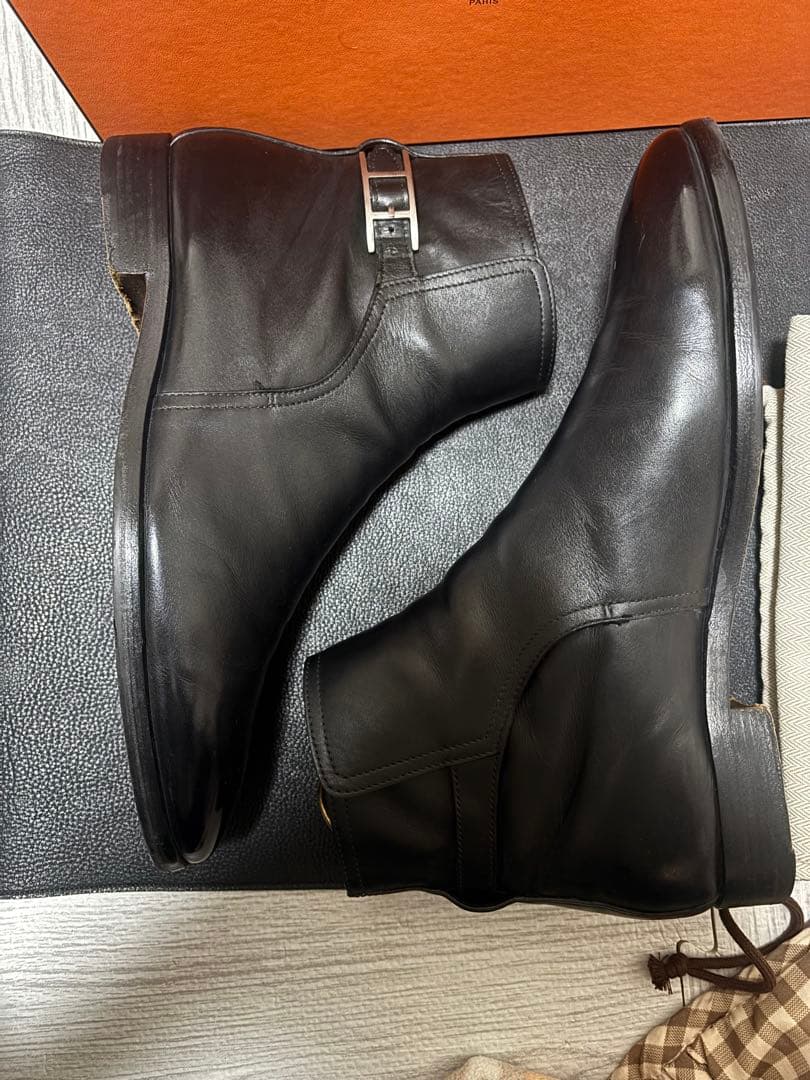 エルメス　HERMES ジョッパーブーツ　ブラック