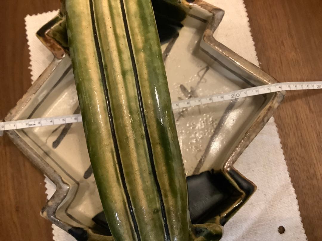 茶道具 織部 松皮菱 手鉢 菓子器 陶印 盛鉢 菓子入 茶事 茶会 お点前 茶器