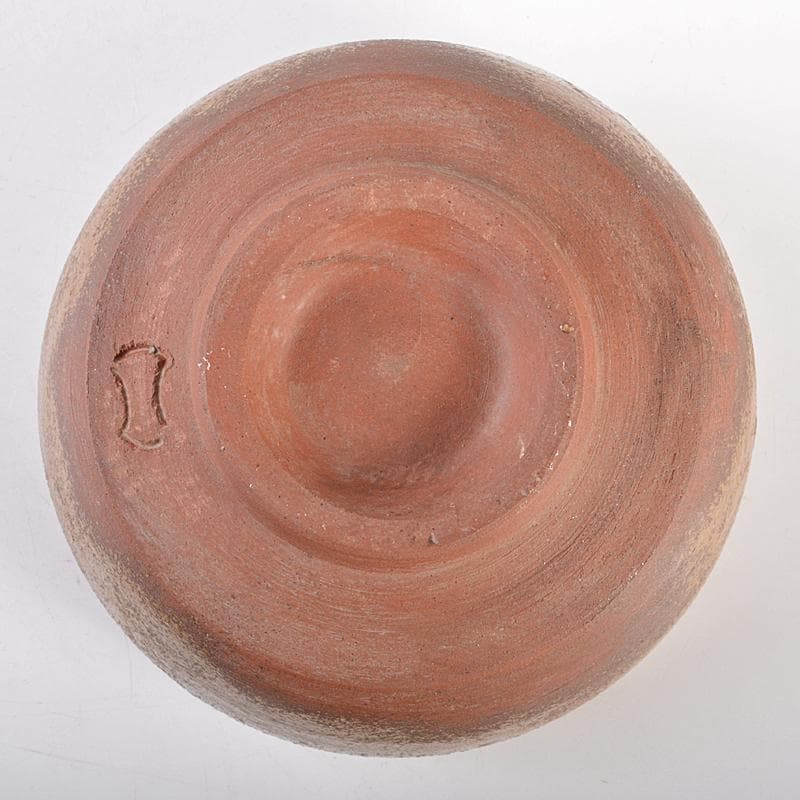 伊部焼　金重陶陽作　茶碗　分銅印　共布　潮香庵陶秀（山本陶秀）識箱　VR7536