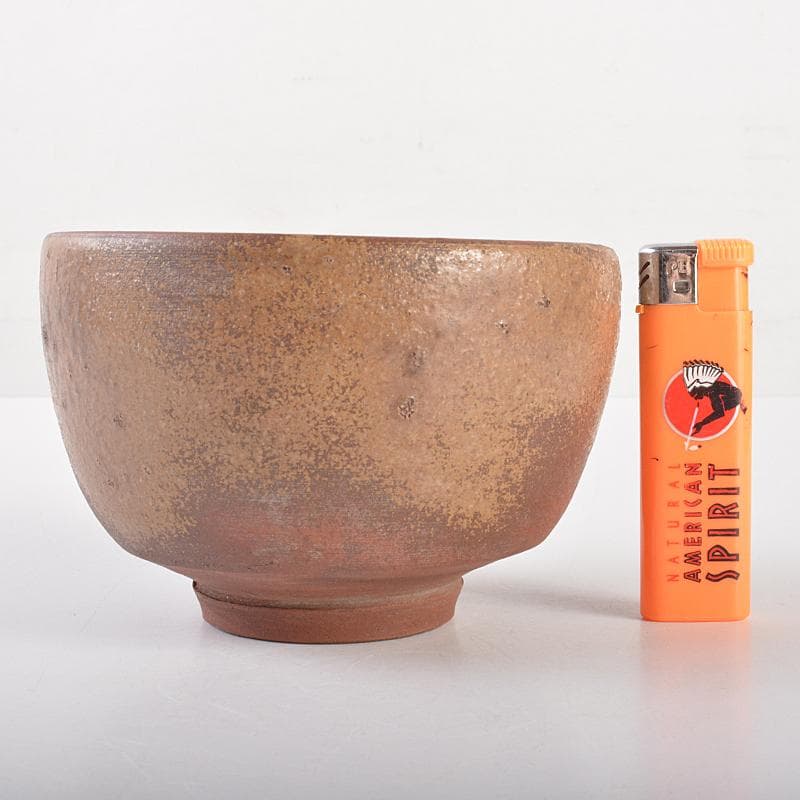 伊部焼　金重陶陽作　茶碗　分銅印　共布　潮香庵陶秀（山本陶秀）識箱　VR7536