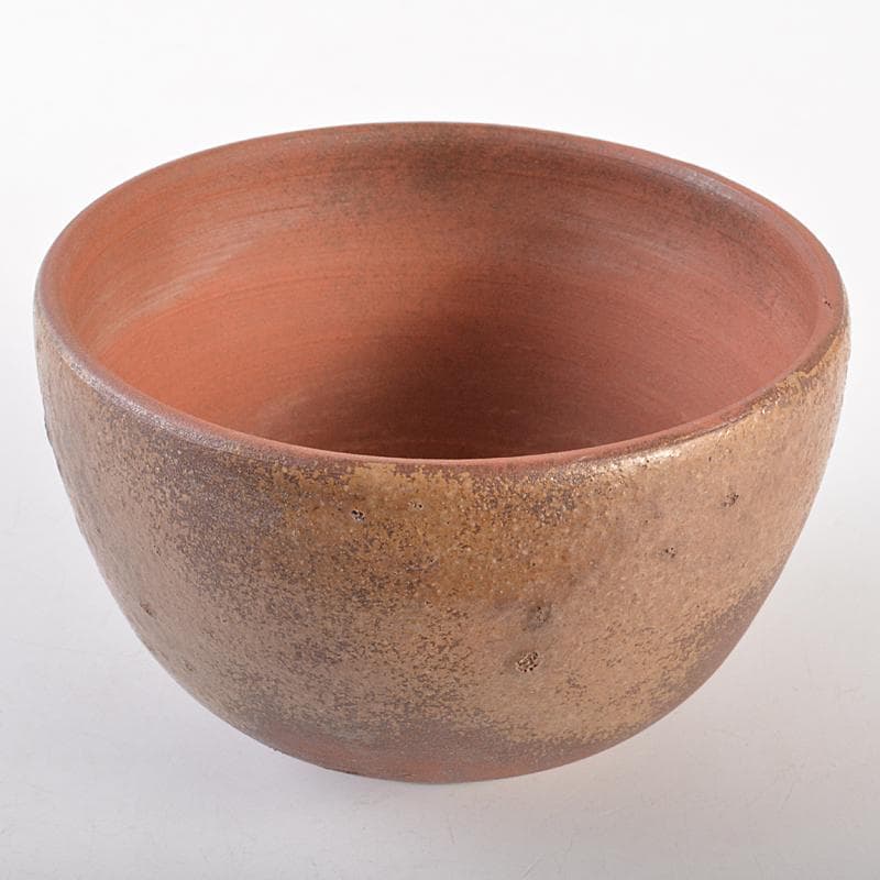 伊部焼　金重陶陽作　茶碗　分銅印　共布　潮香庵陶秀（山本陶秀）識箱　VR7536