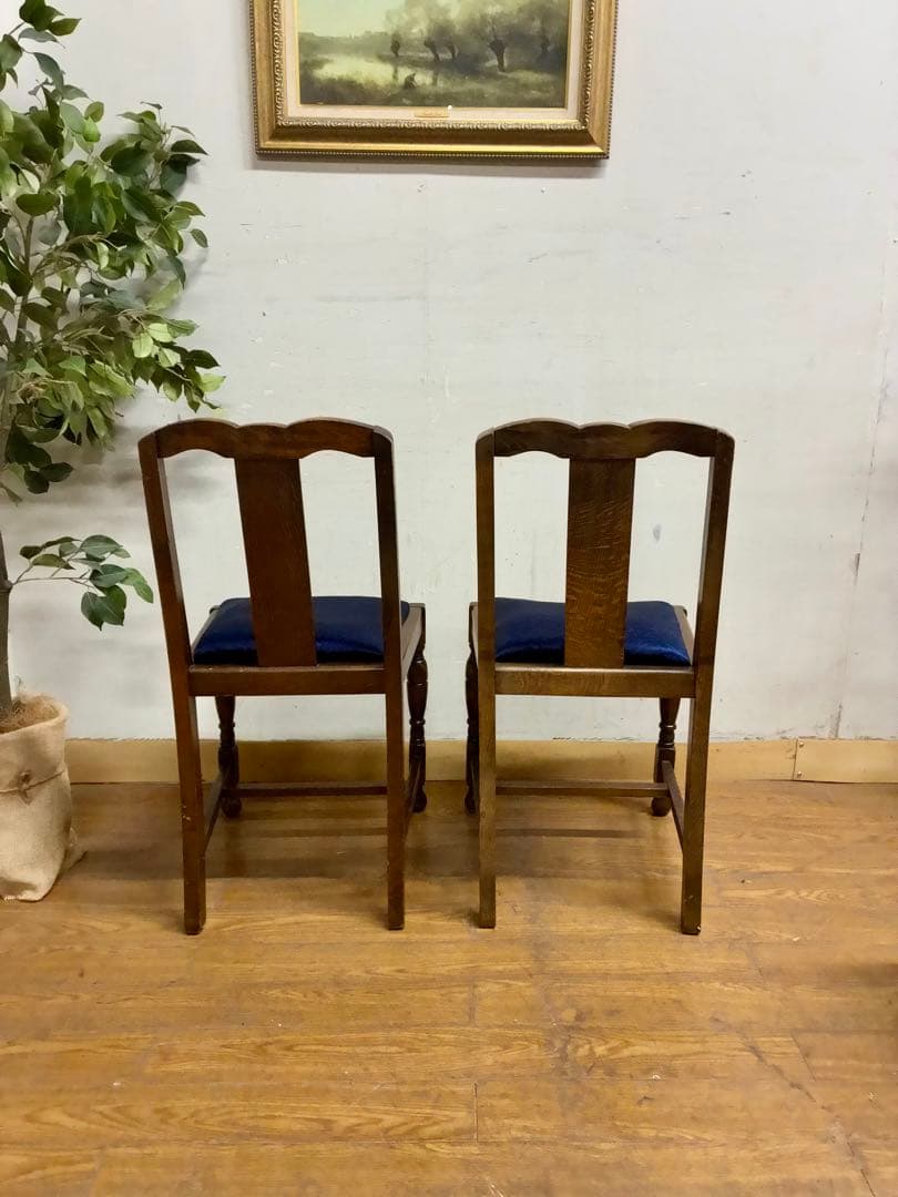 管430☆送料無料☆イギリス製☆アンティーク☆バルボスレッグ☆ダイニングチェア