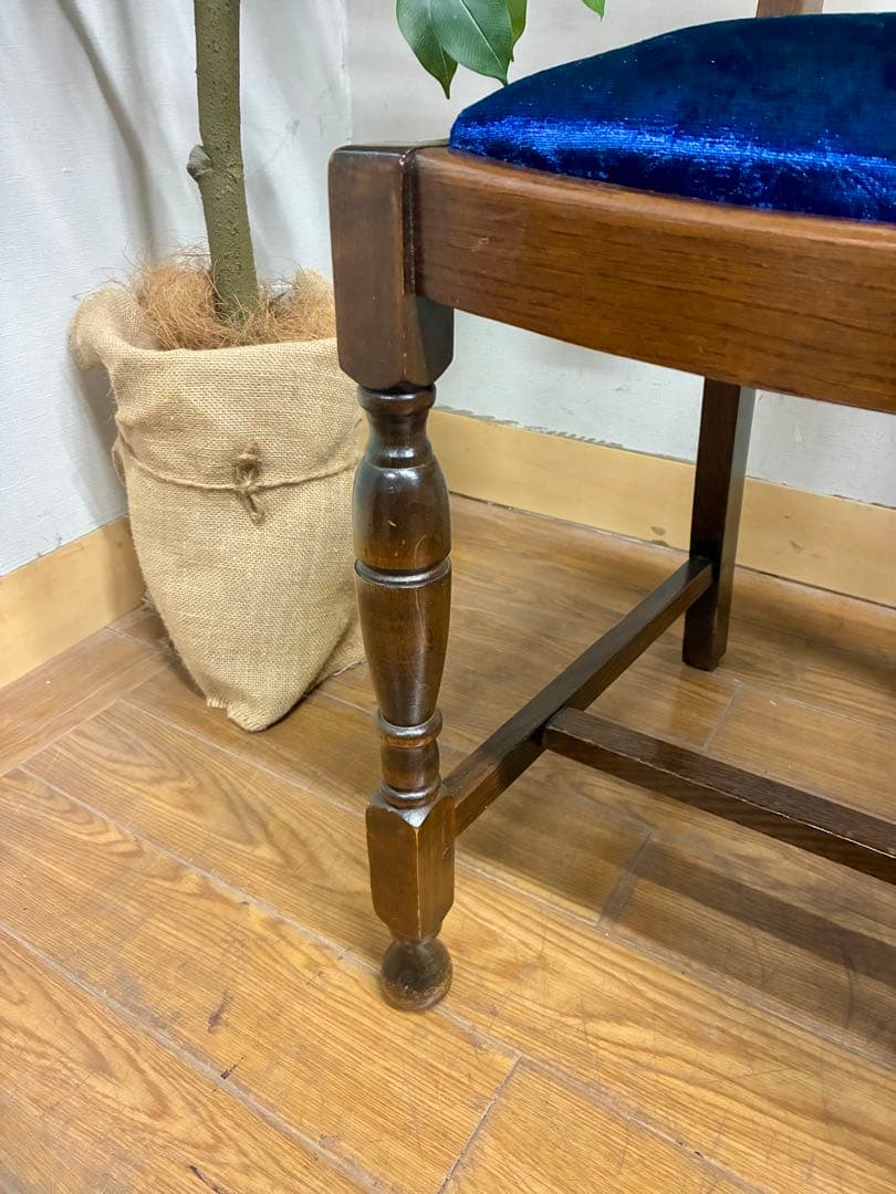 管430☆送料無料☆イギリス製☆アンティーク☆バルボスレッグ☆ダイニングチェア