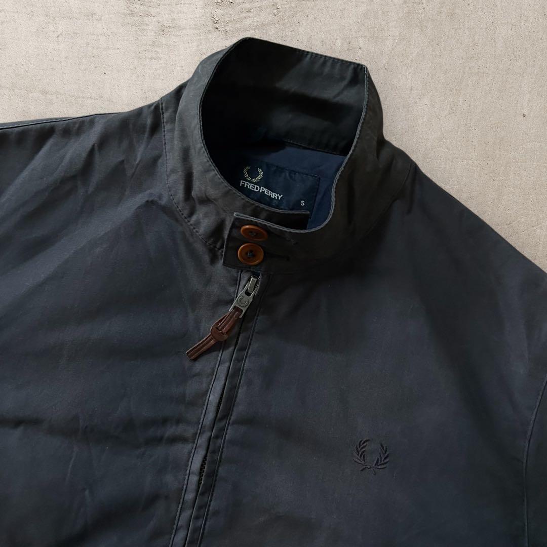 希少FRED PERRYスウィングトップドリズラーハリントンジャケット短丈古着