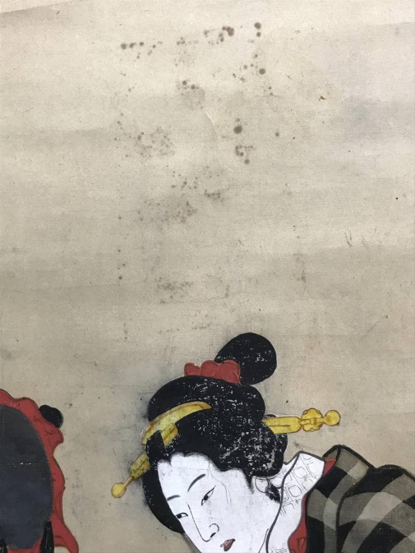 【模写】歌川廣重/安藤広重/浮世絵/美人画/女今川/掛軸/名家伝来/AC-680