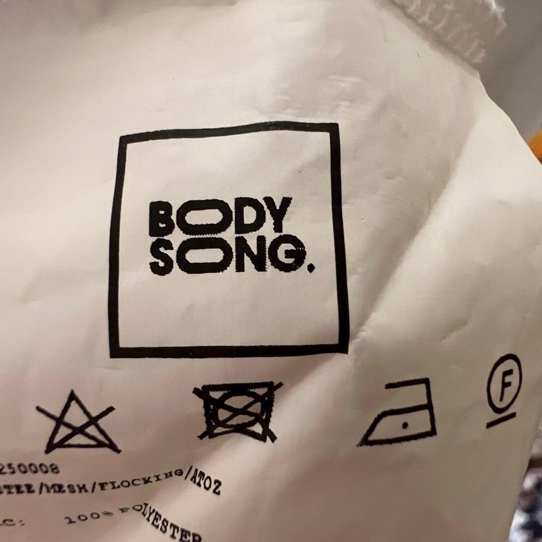 トップス BODYSONG. LSTEE/MESH/FLOCKING/ATOZ WHITE