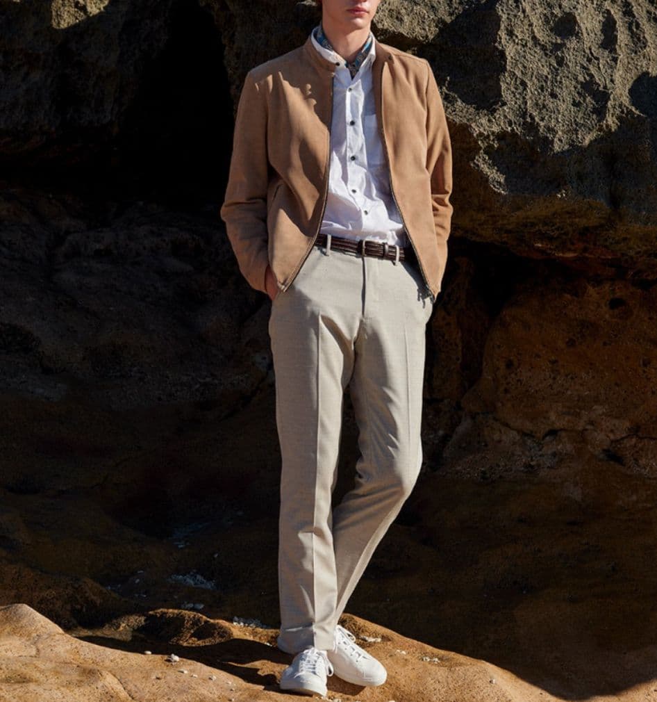 新品 2025SS JOSEPH ABBOUD ゴートスエードシングルライダース