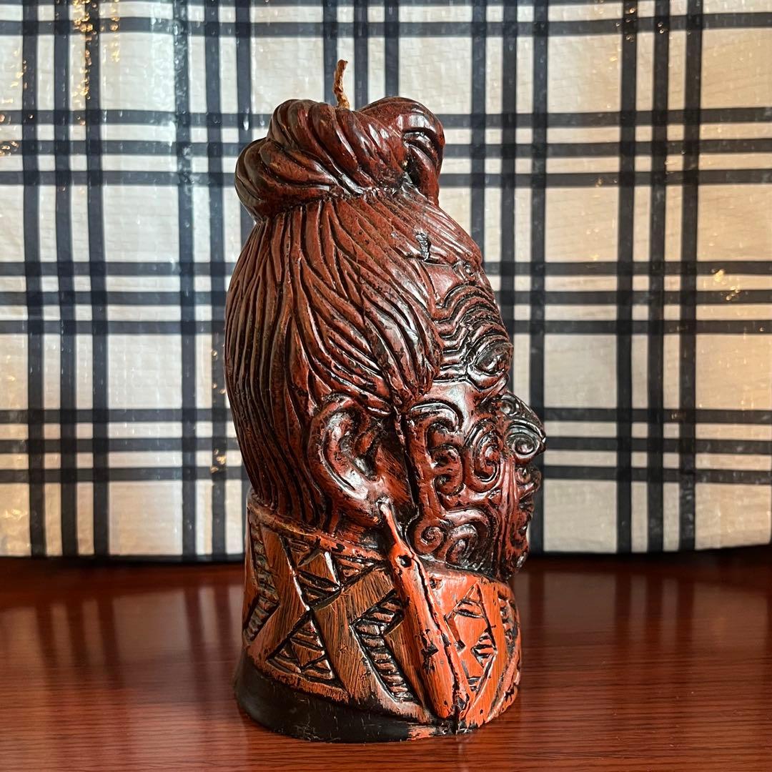 マオリ族 胸像 キャンドル ニュージーランド パブロ キウィアナ ヴィンテージ