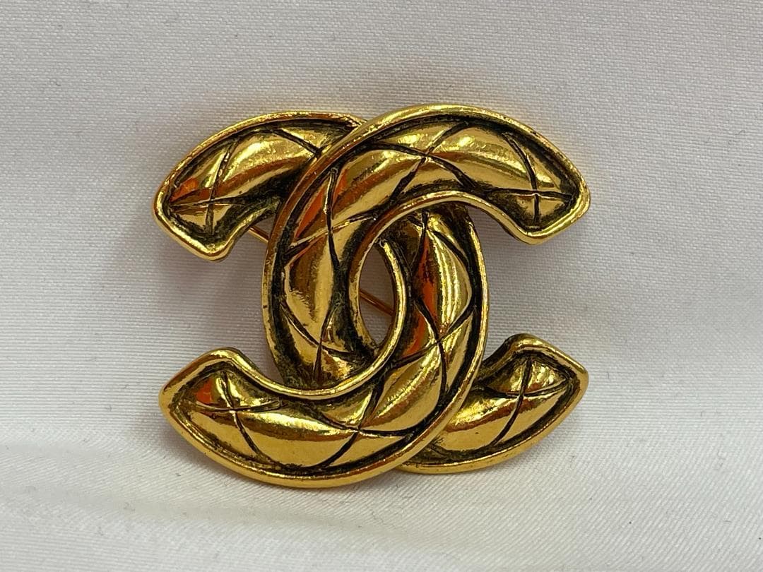 美品 CHANEL シャネル ココマークミニブローチ 15g ゴールド ブローチ
