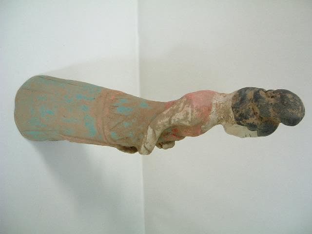 置物■唐俑 唐彩絵女俑 中国陶磁 唐時代 婦人像 古い土人形 時代物 骨董品■