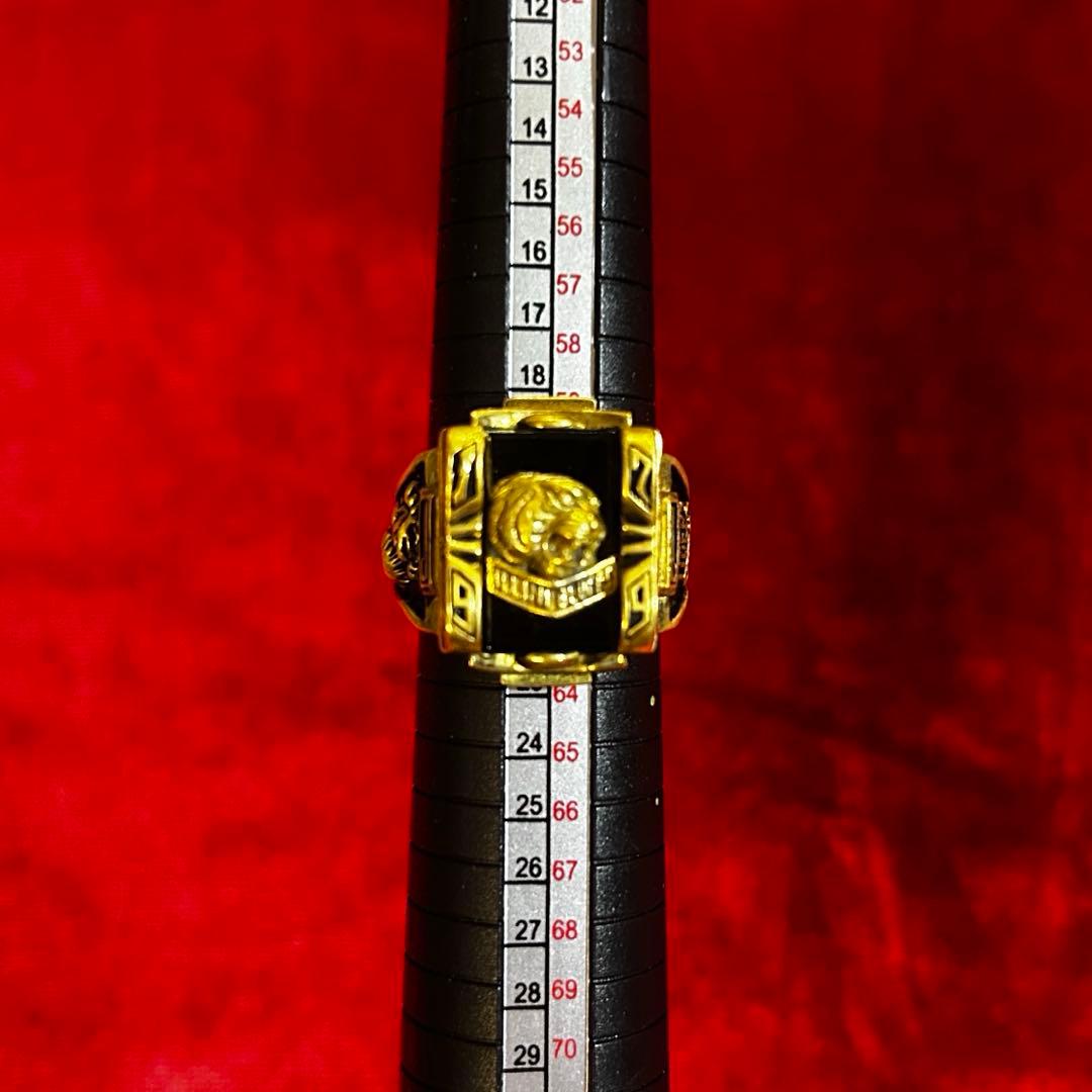 ビンテージカレッジリング　1979年　オニキス　タイガー　ゴールドリング