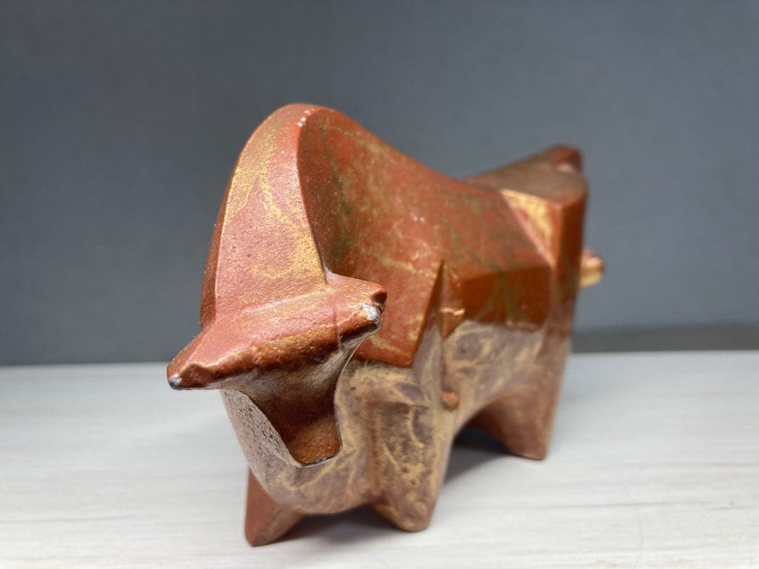 【激レア】三枝惣太郎　干支　牛　鋳鉄製　置物