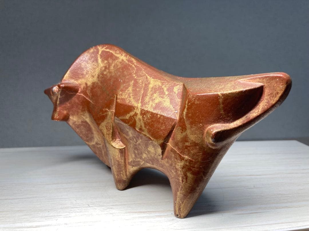 【激レア】三枝惣太郎　干支　牛　鋳鉄製　置物