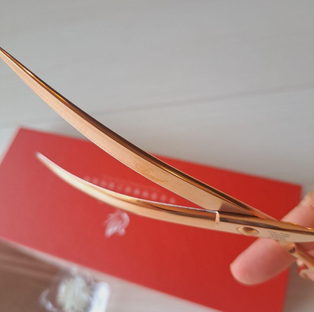 新品★7 in フェニーチェ カーブシザー★ギザ刄 トリミングシザー