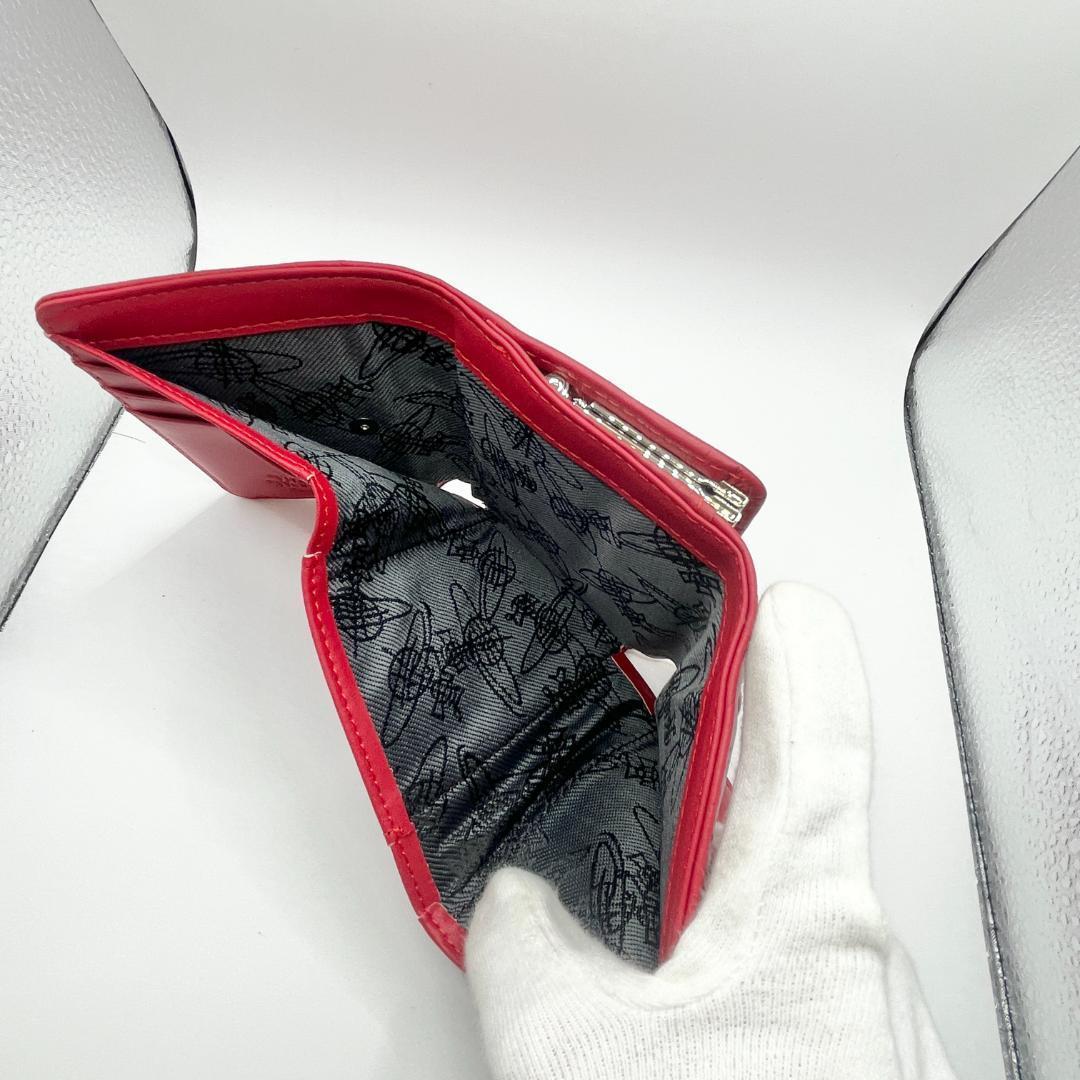 Vivienne Westwood 特価 折財布 レッド 赤 型押し がま口定番