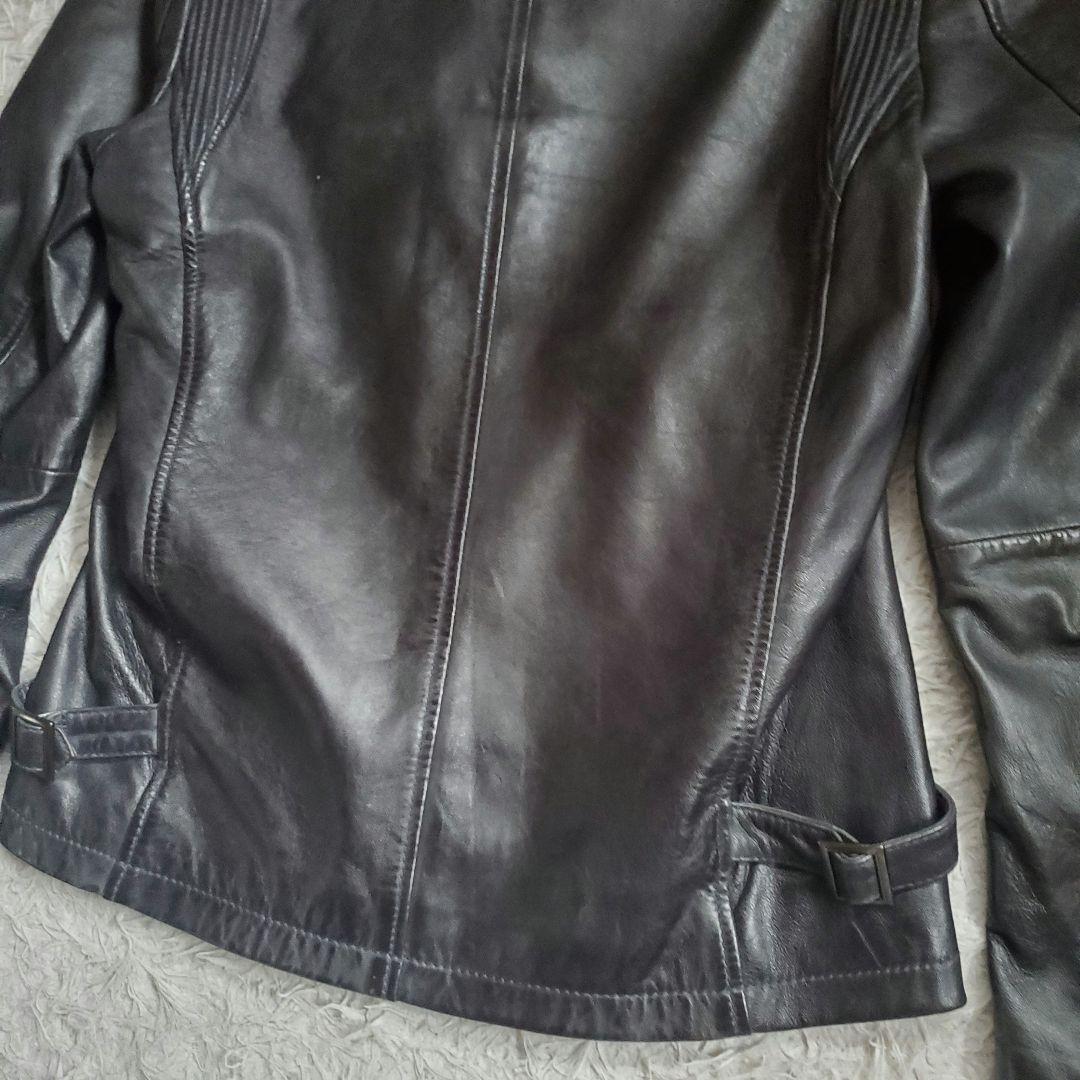 美品 Haruf ハルフ 2way ラムレザー ジャケット ライダース シングル