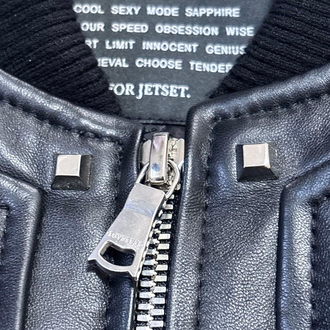 LOVELESS シングルライダース MA-1 羊革 スタッズ ブラック