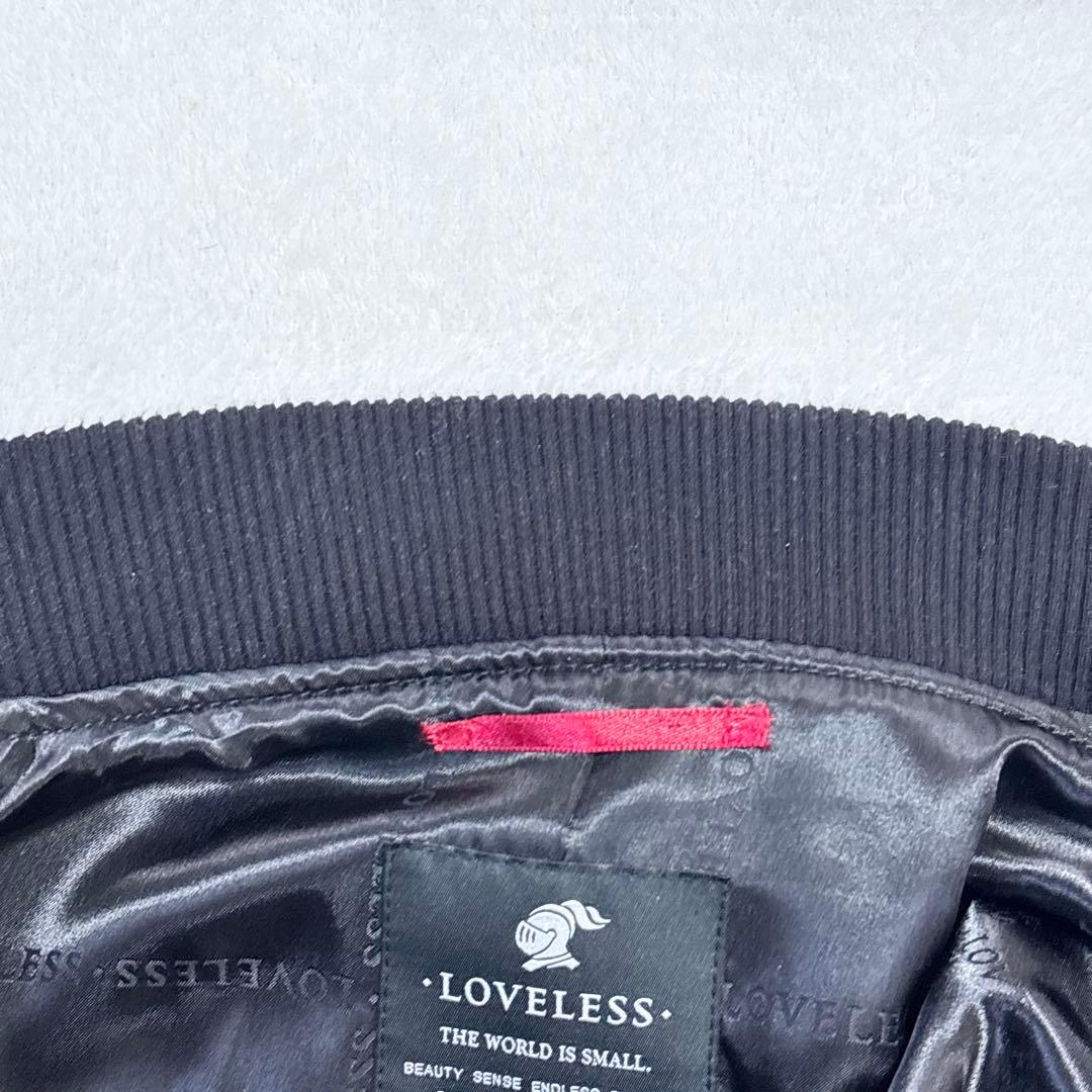 LOVELESS シングルライダース MA-1 羊革 スタッズ ブラック