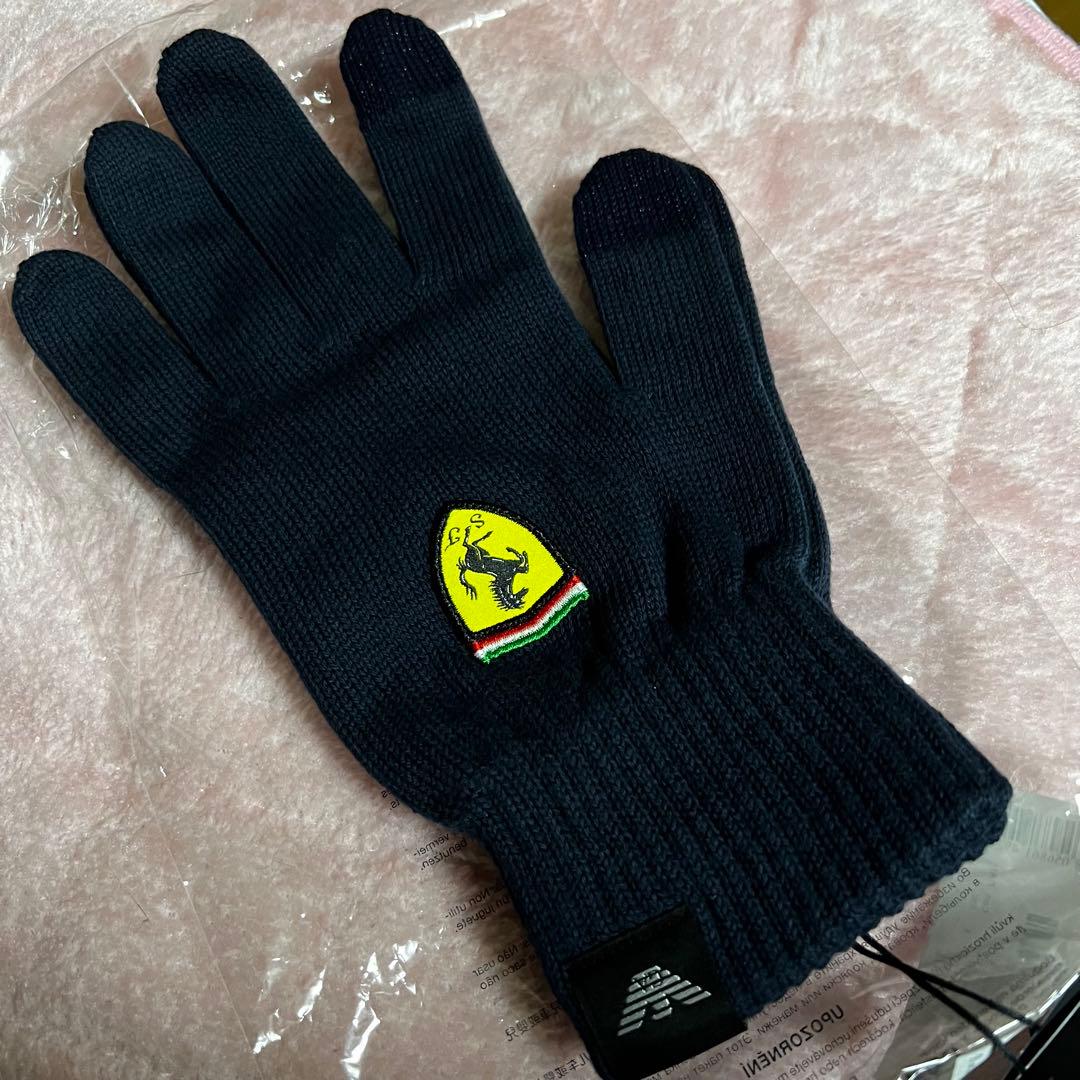 フェラーリ　アルマーニ　ニットグローブ　M