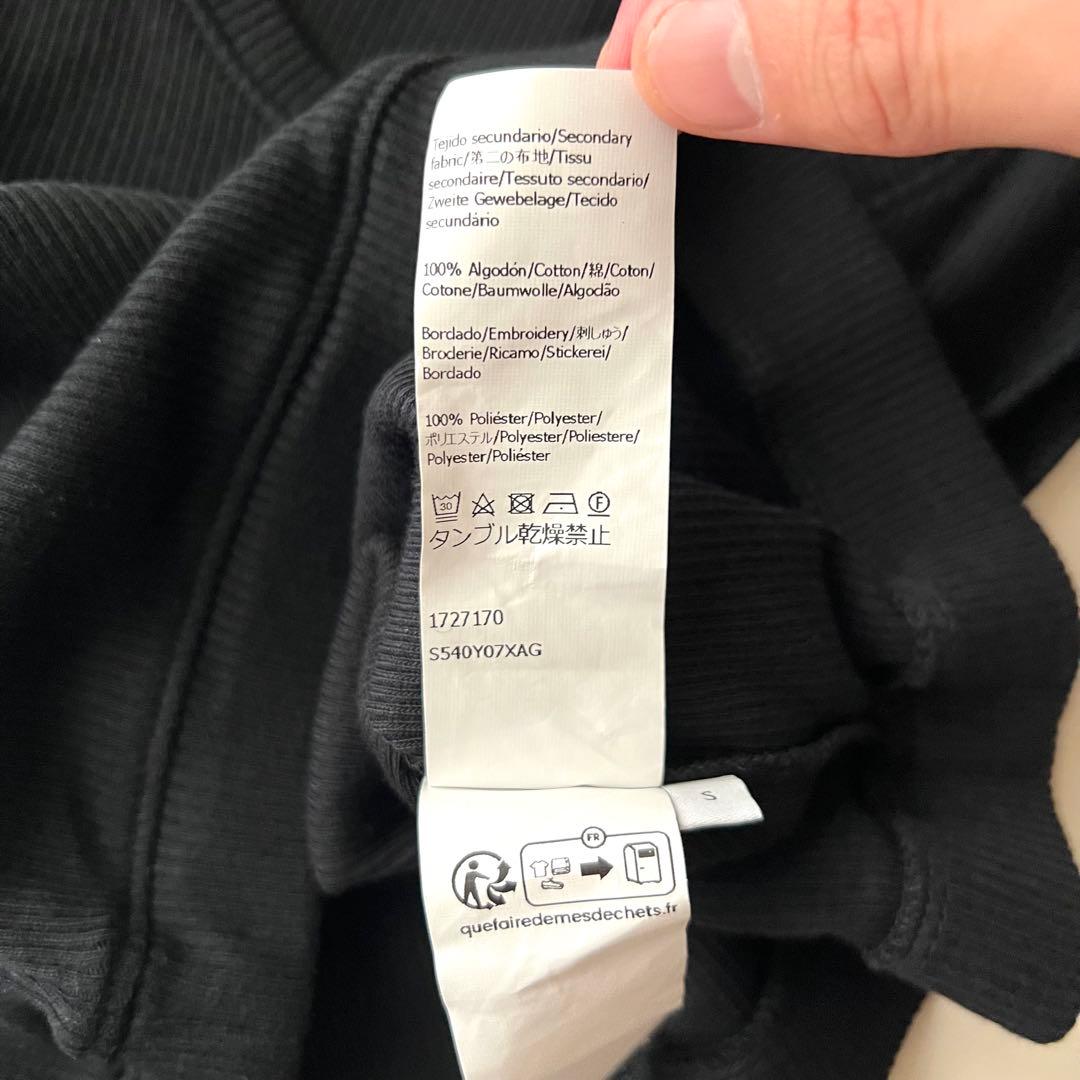 現行品 ロエベ クロップドタンクトップ アナグラム刺繍 ブラック ノースリーブS