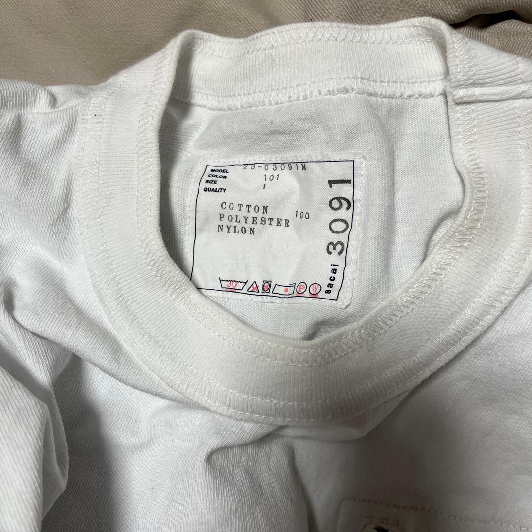 sacai サカイ23-03091M 激レアTシャツ サイズ1 23SS
