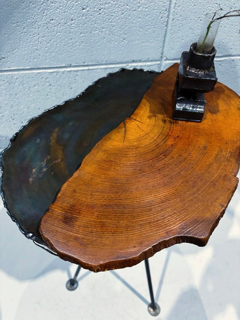 アイアン家具　サイドテーブル　インダストリアル　コーヒーテーブル　ナイトテーブル