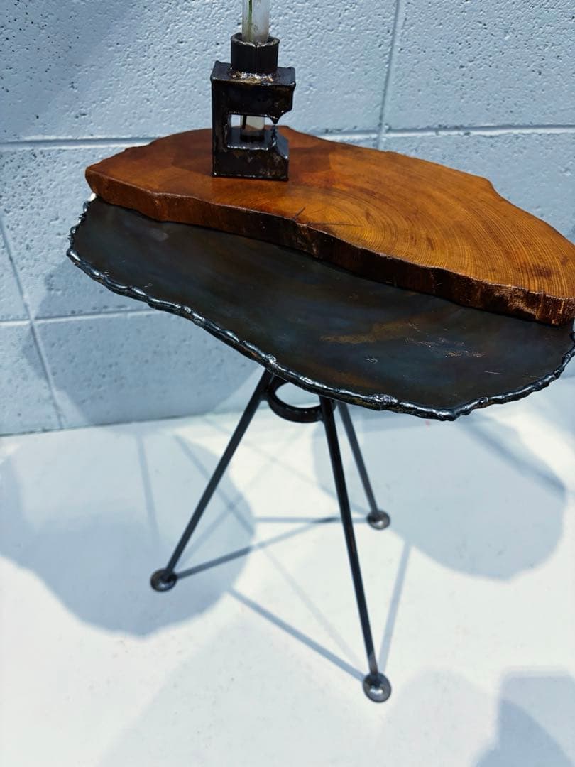 アイアン家具　サイドテーブル　インダストリアル　コーヒーテーブル　ナイトテーブル