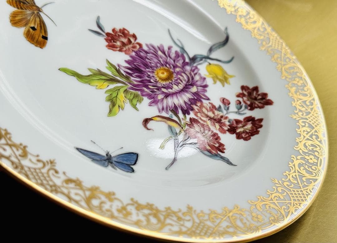 最高峰マイセンMeissen「FFブルーメ」プレート