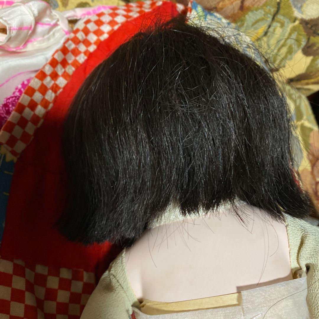 古い市松人形　１２号　４２ｃｍ　昭和初期　色白細面べっぴんさん