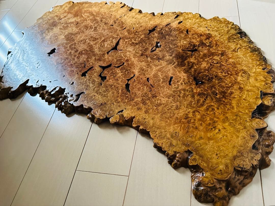 天然木☆花梨☆カリン☆瘤一枚板☆花台 華台 置き台 飾り板 敷板 ☆美品