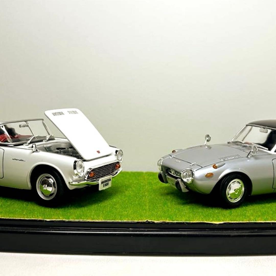 プラモデル 完成品 HONDA S600 TOYOTA S800 1/24