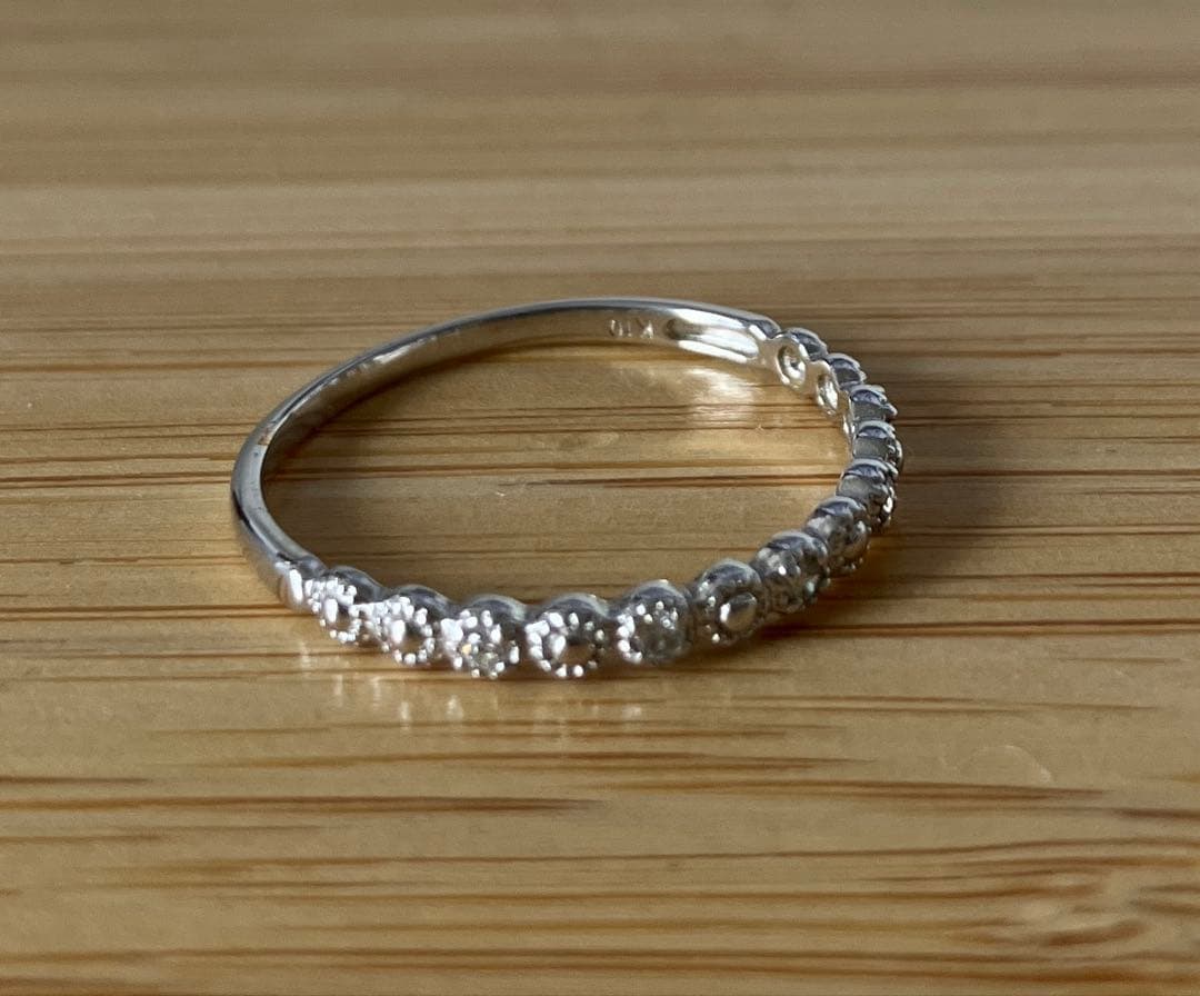 ル*W様 中古　ジュエリーツツミ　ホワイトゴールドダイヤモンドリング　13号