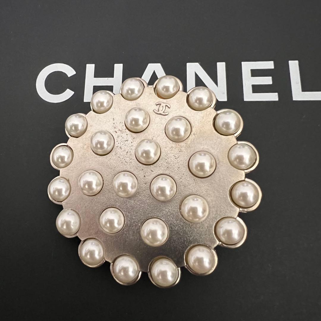 美品✨CHANEL シャネル ブローチ パール ココマーク シルバー 98P