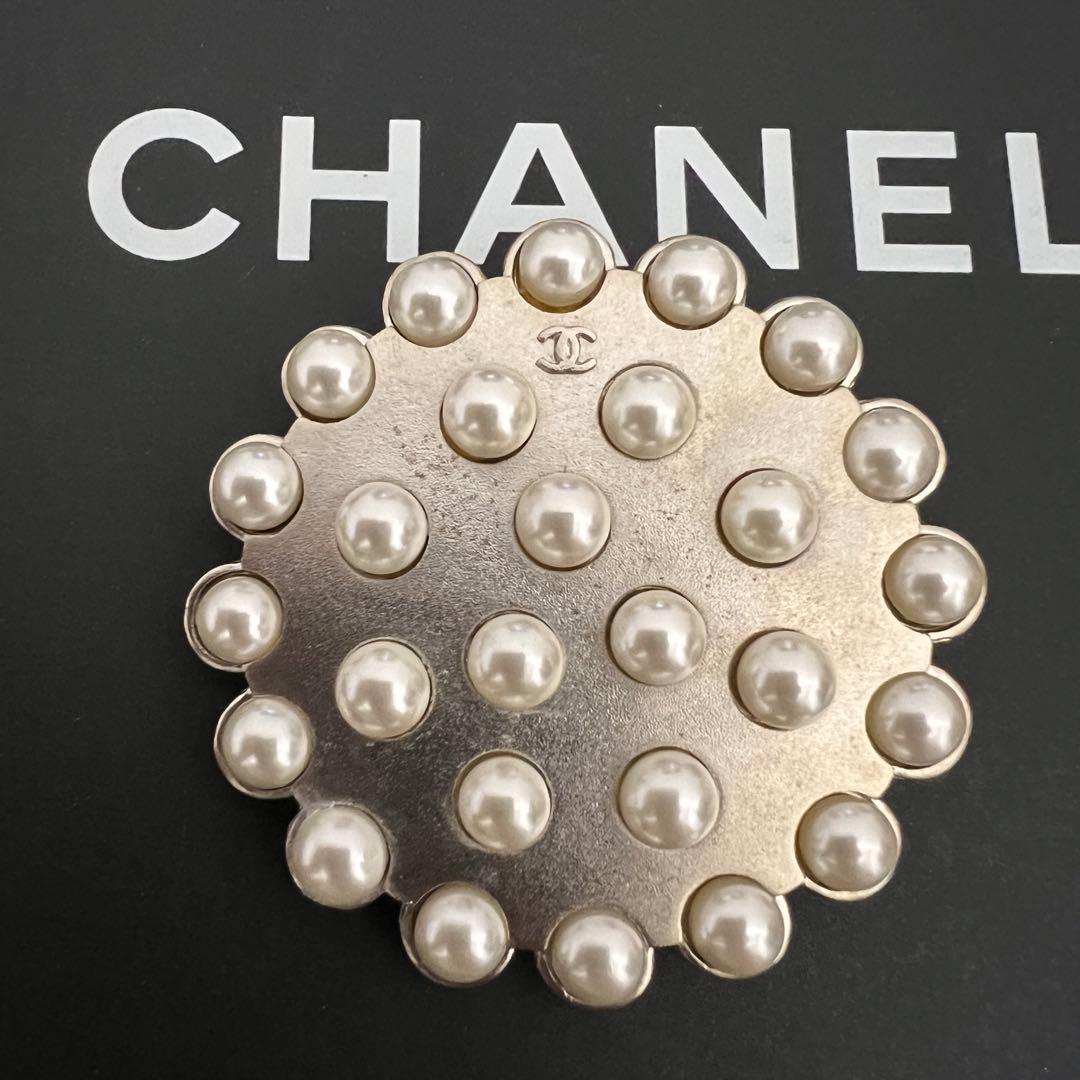 美品✨CHANEL シャネル ブローチ パール ココマーク シルバー 98P