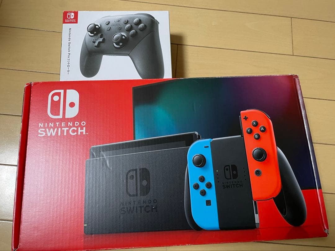 Nintendo Switch 本体 ネオンブルー/ネオンレッド　プロコン付き