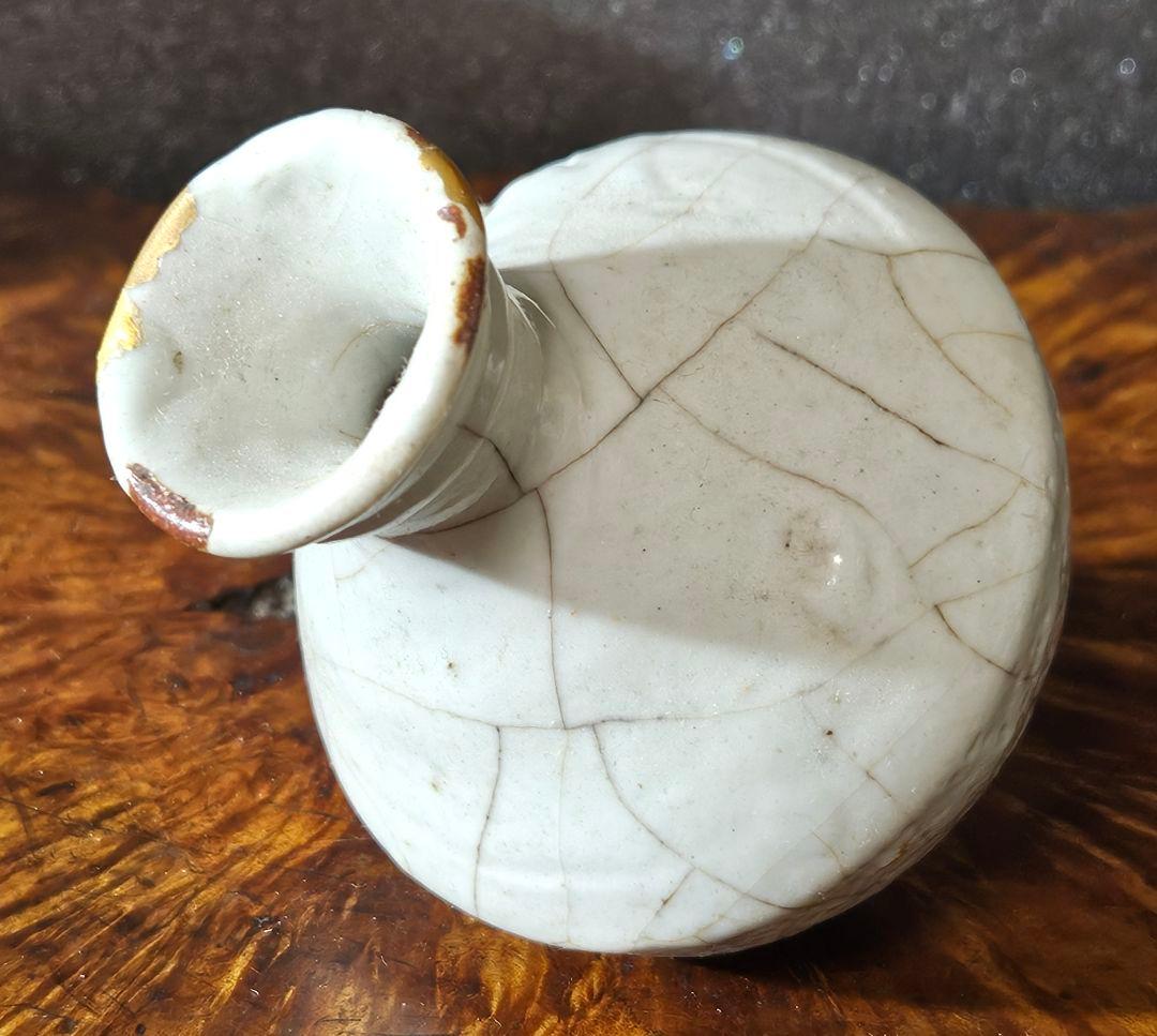 【本物保証❗️】李氏朝鮮時代　李朝白磁　 砂高台　徳利　お預け徳利　花入　茶器