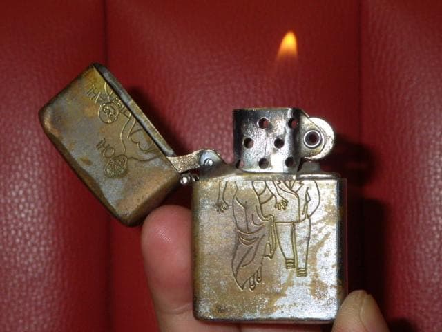 50’S★紳士淑女★オイルライター★ビンテージ★騙し絵★トリックアート★ジョーク