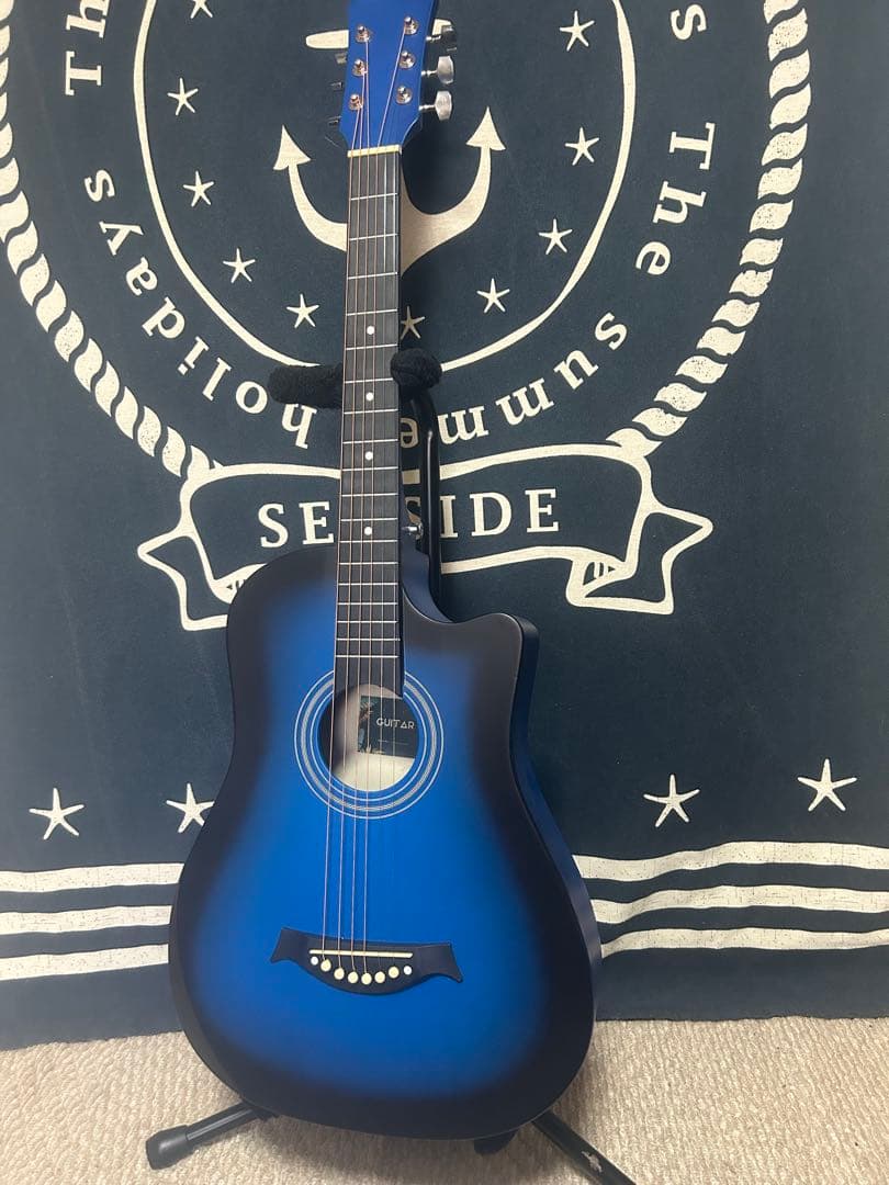 新品特価‼️未使用❣️ブルーburst色　トリプル０size アコースティック‼️