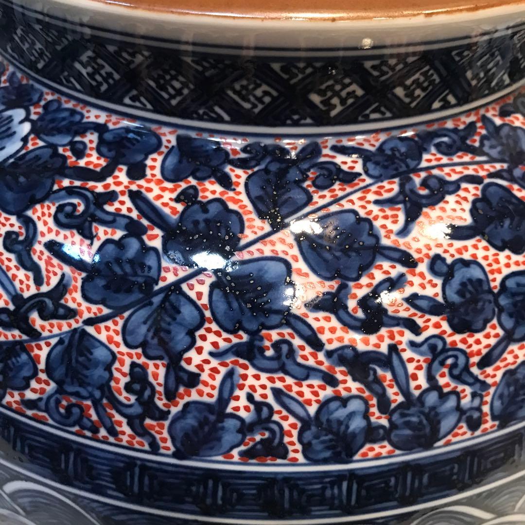 京焼/青華龍の緻密な絵付けの壺/定価120万円/存在感抜群/華のある壺！