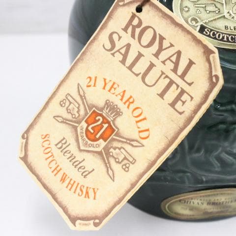 ◇未開栓 ロイヤルサルート スコッチウイスキー2本セット 陶器 21年 緑 赤