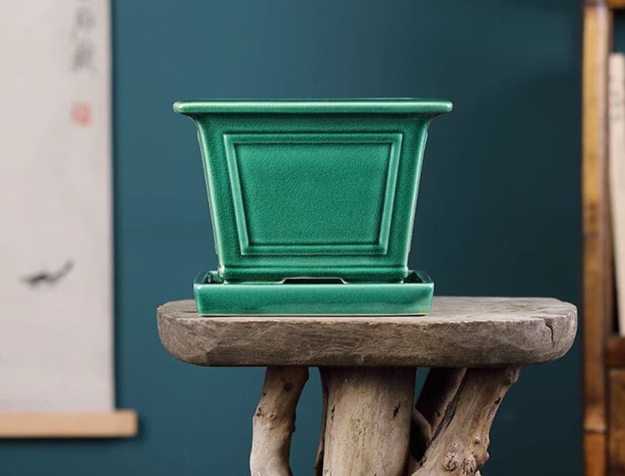 盆栽鉢 青磁鉢 山野草鉢 多肉植物 植木鉢 小品大品盆栽鉢 陶器鉢置物