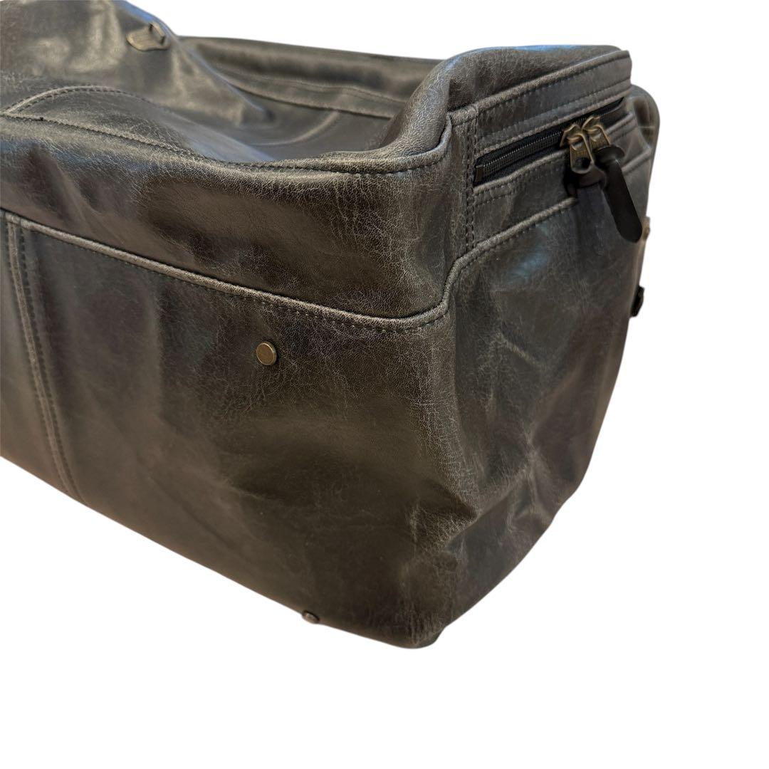 レトロアウトポケットダレスボストン本革付属　鞄の聖地兵庫県豊岡市製トラベルバッグ