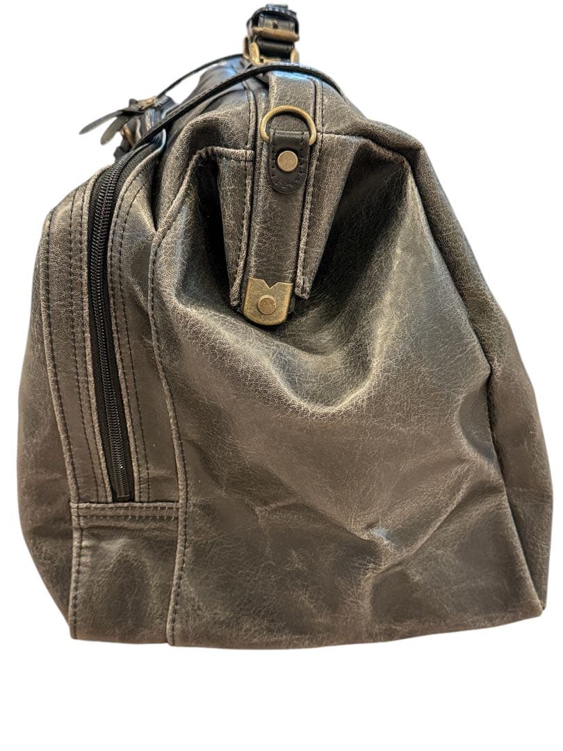 レトロアウトポケットダレスボストン本革付属　鞄の聖地兵庫県豊岡市製トラベルバッグ