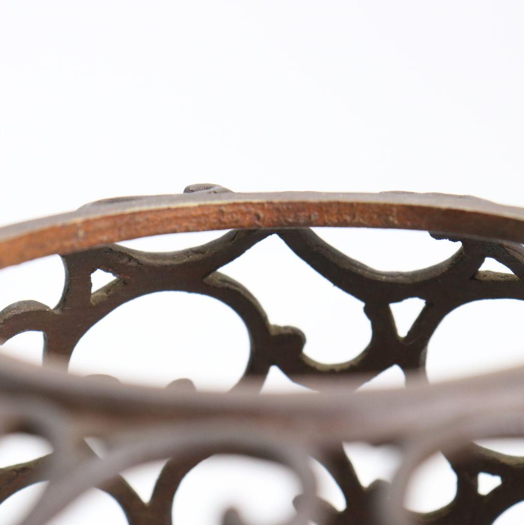 鋳師 金森浄栄作 鋳銅 蝋型 猿文 壷 花入 高岡銅器 共箱　AL826